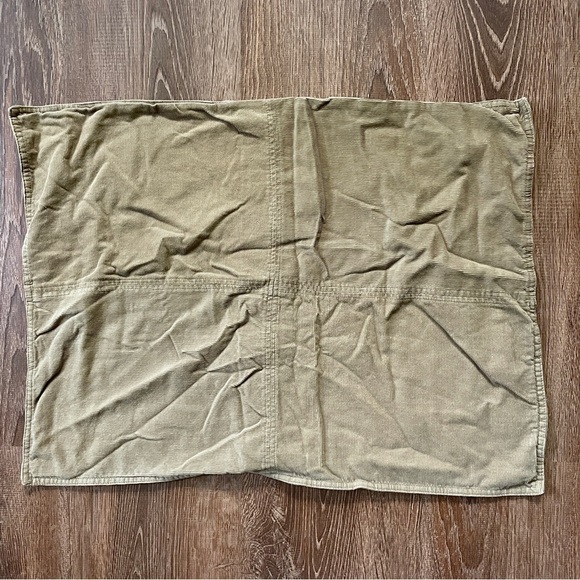 🎯3/$10 Nautica Tan Corduroy Pillow Sham Cotton Button Closure - Picture 1 of 7